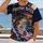 Patriotic Bass Fishing Under a Halloween Moon for Anglers and Outdoor Nights All-over Print Unisex T-shirt - 2