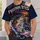 Patriotic Bass Fishing Under a Halloween Moon for Anglers and Outdoor Nights All-over Print Unisex T-shirt - 5