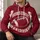 Horseshoe Football Emblem for Game Day and Casual Weekend Wear for Football Fans All-over Print Hoodie (Lightweight) - 6