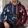 Split Navy Burgundy Bison Head Football Lace Style for Autumn Casual Weekend Wear All-over Print Hoodie (Lightweight) - 6