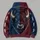Split Navy Burgundy Bison Head Football Lace Style for Autumn Casual Weekend Wear All-over Print Hoodie (Lightweight) - 5