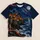Moonlit Tropical Coastal Cityscape for Relaxed Summer Evenings by the Seaside All-over Print Unisex T-shirt - 1