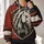 Horse Head Shield And Football Crest For Game Day And Casual Autumn Wear All-over Print Hoodie (Lightweight) - 2