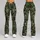 Dark Green Rose Floral Motifs for Yoga, Pilates, and Everyday Errands Leggings - 9