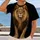 Golden Lion Portrait for Bold Streetwear and Everyday Summer Adventures All-over Print Unisex T-shirt - 2