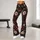 Vintage Burgundy And Ivory Wildflowers For Yoga, Pilates, And Everyday Casual Wear Leggings - 10