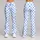Sky Blue Polka Dot Style for Yoga, Pilates, Commuting and Everyday Casual Wear for Women Leggings - 9