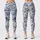 Blue And White Floral Blooms For Yoga, Pilates, And Everyday Outings Leggings - 3