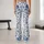 Blue And White Floral Blooms For Yoga, Pilates, And Everyday Outings Leggings - 10