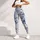 Blue And White Floral Blooms For Yoga, Pilates, And Everyday Outings Leggings - 5
