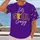 Violet Football Lace Detail for Game Day Style and Spirited Fan Wear All-over Print Unisex T-shirt - 2