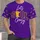 Violet Football Lace Detail for Game Day Style and Spirited Fan Wear All-over Print Unisex T-shirt - 4