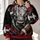 Bison Head and Football Emblem for Game Day Fans and Casual Weekend Wear Gifts All-over Print Hoodie (Lightweight) - 2