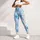 Blue Gingham Daisy Flowers for Yoga, Pilates, and Everyday Activewear Leggings - 5