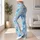 Blue Gingham Daisy Flowers for Yoga, Pilates, and Everyday Activewear Leggings - 12
