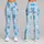 Blue Gingham Daisy Flowers for Yoga, Pilates, and Everyday Activewear Leggings - 9