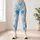 Blue Gingham Daisy Flowers for Yoga, Pilates, and Everyday Activewear Leggings - 4