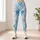Blue Gingham Daisy Flowers for Yoga, Pilates, and Everyday Activewear Leggings - 6