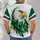 Bold Emerald Eagle Head with Racing Stripes for Outdoor Adventures and Wildlife Lovers All-over Print Unisex T-shirt - 6