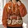 Fierce Bison Football Artwork for Autumn Game Day and Everyday Wear All-over Print Hoodie (Lightweight) - 2