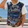 Blue Snowy Christmas Tree and Cabin for Cozy Holiday Gatherings with Family and Friends All-over Print Unisex T-shirt - 2