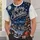Blue Snowy Christmas Tree and Cabin for Cozy Holiday Gatherings with Family and Friends All-over Print Unisex T-shirt - 5