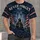 Firefighter Memorial Tribute With Roses And Flag Details For Remembrance Day Events All-over Print Unisex T-shirt - 4