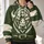 Bison Head and Football for Game Day Spirit and Casual Autumn Wear All-over Print Hoodie (Lightweight) - 2