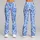 Blue And White Paisley Motifs For Yoga, Pilates And Everyday Style For Active Women Leggings - 9