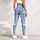 Blue And White Paisley Motifs For Yoga, Pilates And Everyday Style For Active Women Leggings - 5