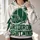 Vintage Green Football Helmet and Lightning Bolts for Game Day Fans and Sports Lovers All-over Print Hoodie (Lightweight) - 2
