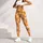 Orange And White Daisy Motifs for Yoga, Pilates, Commuting and Everyday Outings Style Leggings - 5