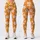 Orange And White Daisy Motifs for Yoga, Pilates, Commuting and Everyday Outings Style Leggings - 3