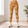 Orange And White Daisy Motifs for Yoga, Pilates, Commuting and Everyday Outings Style Leggings - 4
