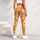 Orange And White Daisy Motifs for Yoga, Pilates, Commuting and Everyday Outings Style Leggings - 4