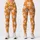 Orange And White Daisy Motifs for Yoga, Pilates, Commuting and Everyday Outings Style Leggings - 1