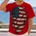 Distressed American Flag Emblem for Patriotic Celebrations and Everyday Casual Wear All-over Print Unisex T-shirt - 2