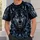 Baroque Wolf and Blue Filigree for Parties, Nightlife, and Everyday Gothic Style All-over Print Unisex T-shirt - 5