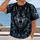 Baroque Wolf and Blue Filigree for Parties, Nightlife, and Everyday Gothic Style All-over Print Unisex T-shirt - 2