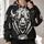 Bold Bison Head and Football for Game Day, Tailgating and Weekend Fan Wear Style All-over Print Hoodie (Lightweight) - 2
