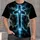 Radiant Cross And Winged Lion Symbol For Devotional Faith And Everyday Wear All-over Print Unisex T-shirt - 4