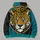 Wildcat Head Emblem With Teal Split Color For Everyday Streetwear And Commutes All-over Print Hoodie (Lightweight) - 5