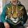 Wildcat Head Emblem With Teal Split Color For Everyday Streetwear And Commutes All-over Print Hoodie (Lightweight) - 6
