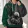 Spread-Wing Eagle Gripping Football for Game Day and Casual Weekend Wear All-over Print Hoodie (Lightweight) - 2