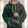 Spread-Wing Eagle Gripping Football for Game Day and Casual Weekend Wear All-over Print Hoodie (Lightweight) - 1