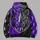 Split Purple and Black Rhino Football Crest for Game Day and Casual Weekend Wear All-over Print Hoodie (Lightweight) - 5