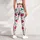 Strawberry and Teal Botanical Motifs for Yoga, Pilates and Everyday Wear Leggings - 4