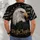 Bald Eagle And Honeycomb Flag Motif For Motorcycle Rides And Outdoor Camping All-over Print Unisex T-shirt - 6