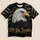 Bald Eagle And Honeycomb Flag Motif For Motorcycle Rides And Outdoor Camping All-over Print Unisex T-shirt - 1
