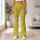 Yellow Olive Horizontal Stripes For Yoga Pilates And Everyday Activewear Leggings - 12